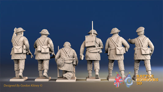 British Commando command in smocks rear view