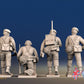 Royal Marine command in battle dress rear view