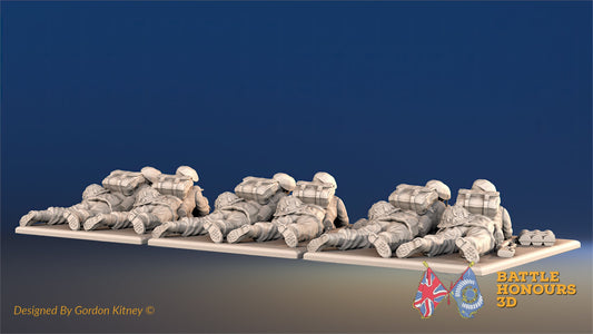 Royal Marine Commando PIAT team prone rear view