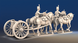 Napoleonic British Foot Artillery gun limber rear view