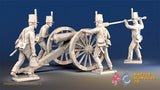 British foot artillery loading rear view
