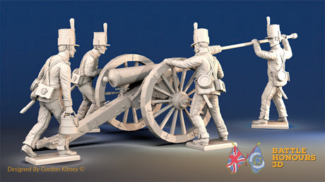 British foot artillery loading rear view