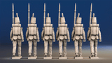 Napoleonic British Grenadier and Light Flank Companies rear view