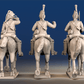 Napoleonic British Heavy Dragoons trotting command rear view
