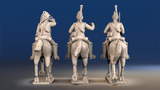 Napoleonic British Heavy Dragoons trotting command rear view