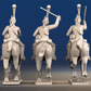 Napoleonic British Heavy Dragoons galloping set 1 rear view