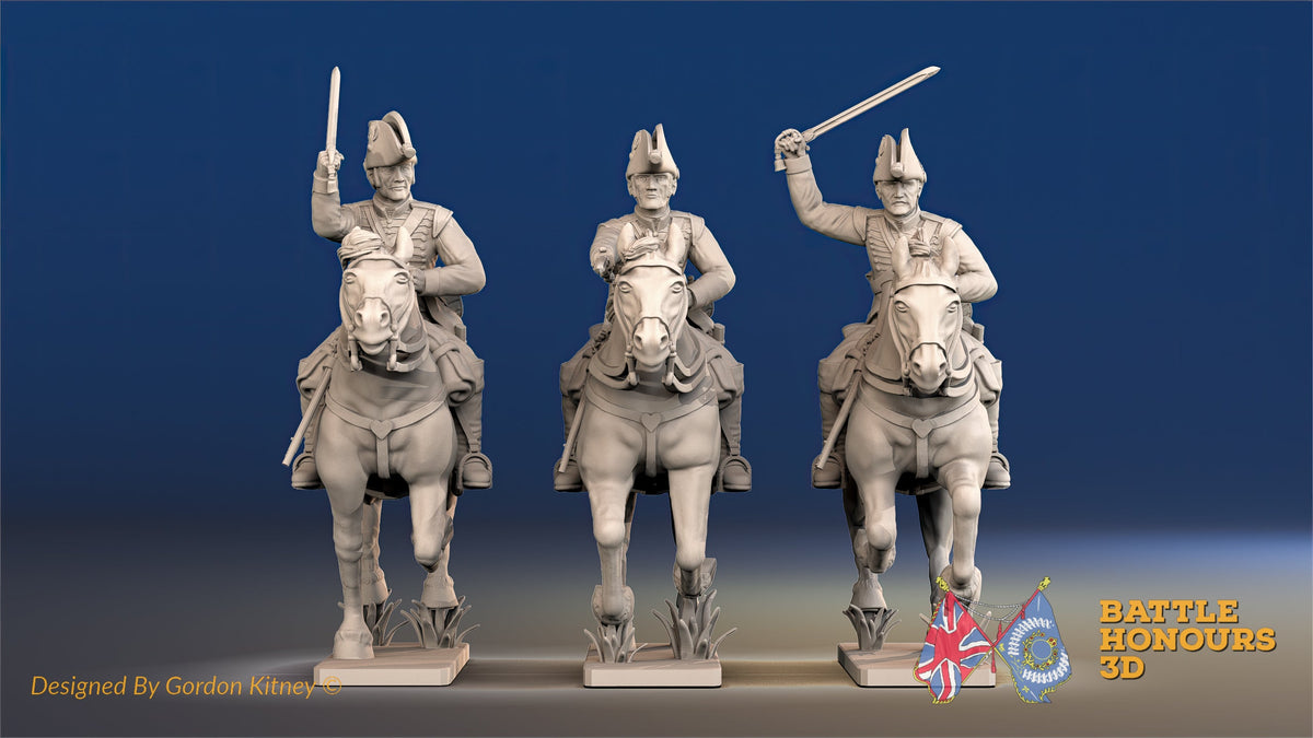 British Heavy Dragoons galloping set 3 alternate view