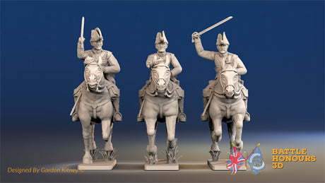 British Heavy Dragoons galloping set 3 alternate view
