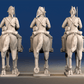Napoleonic British Heavy Dragoons trotting rear view