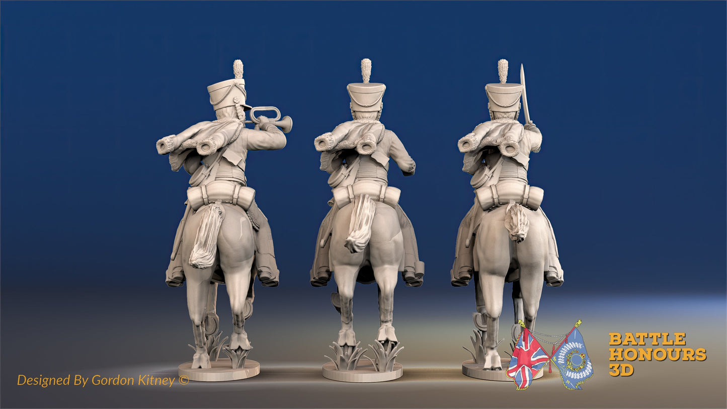 British Hussar Bell Shako Command Galloping