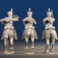 Napoleonic British Hussars Bell Shako galloping command rear view