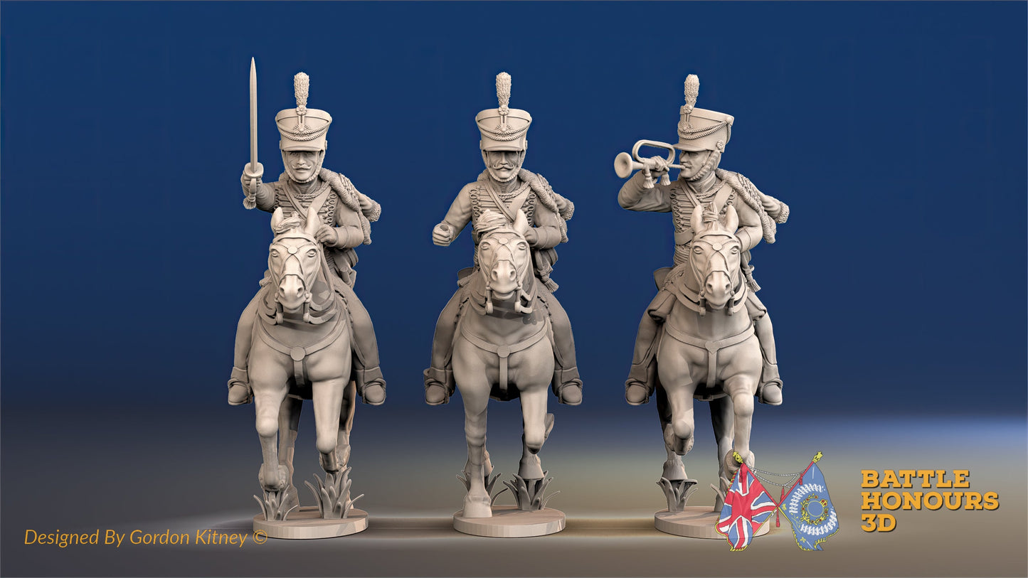 British Hussar Bell Shako Command Galloping