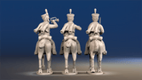 Napoleonic British Hussars Bell Shako trotting command rear view