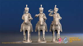 British Hussar bell shako command trotting alternate view