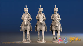 British Hussar bell shako trotting