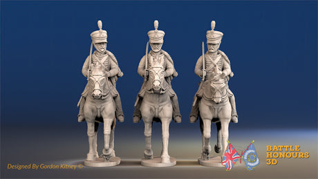 British Hussar bell shako trotting