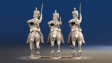 British hussars busby galloping set 1 rear view