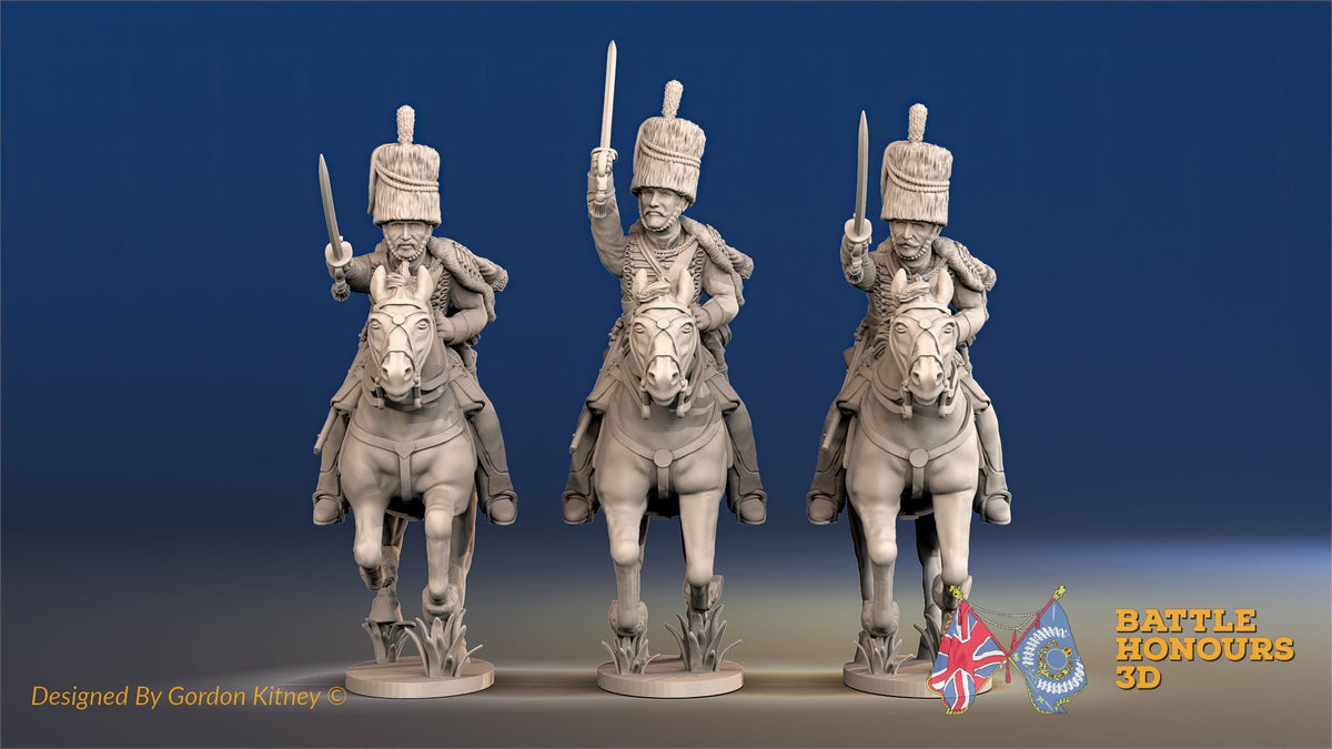 British Hussar busby galloping set 2 alternate view