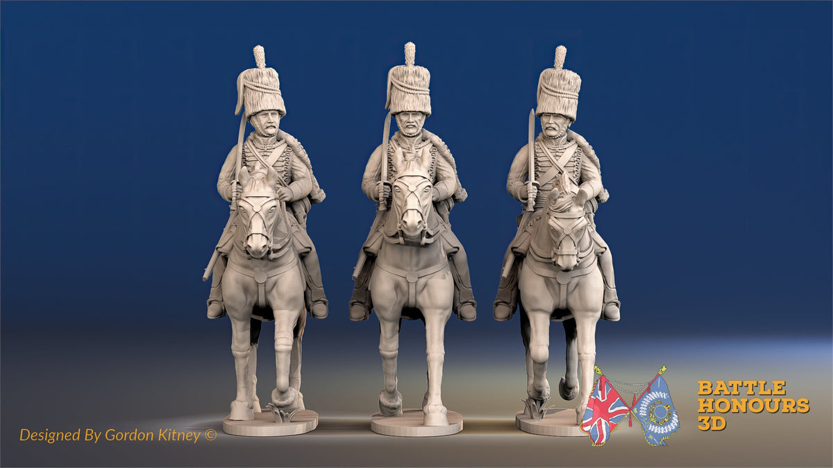 British Hussar busby trotting alternate view
