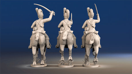 British light dragoons Tarleton helmet galloping set 2 rear view