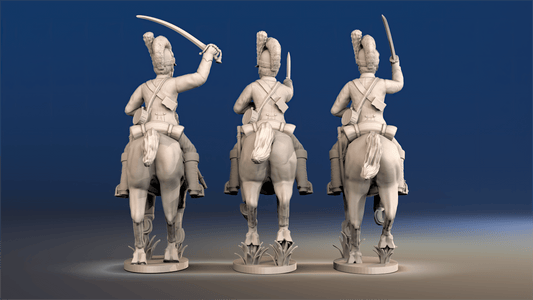 British light dragoons Tarleton helmet galloping set 2 rear view