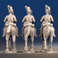 Napoleonic British Light Dragoons Tarleton trotting rear view