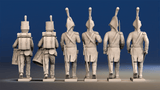Napoleonic British Infantry Command march attack rear view