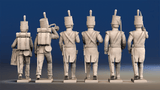 Napoleonic British Light Infantry Command march attack rear view