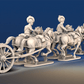 Napoleonic British Royal Horse Artillery 6-horse galloping limber rear view