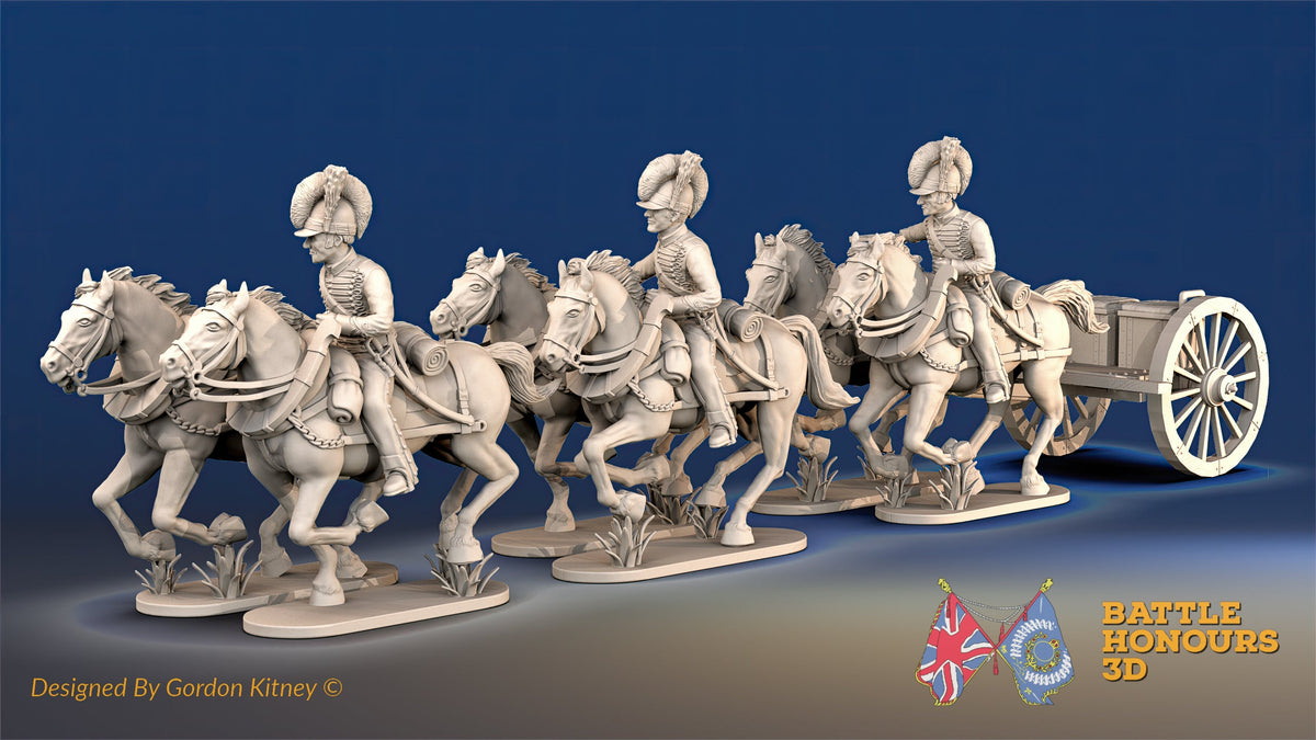 British RHA 6 horse limber galloping alternate view
