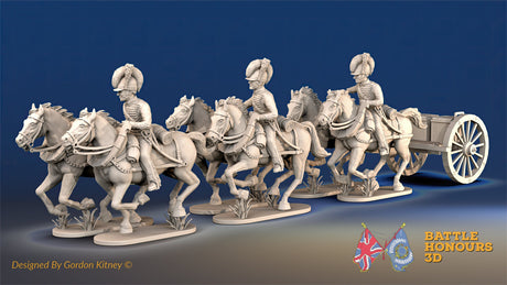 British RHA 6 horse limber galloping alternate view