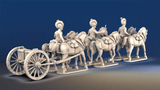 Napoleonic British Royal Horse Artillery 6-horse trotting limber rear view
