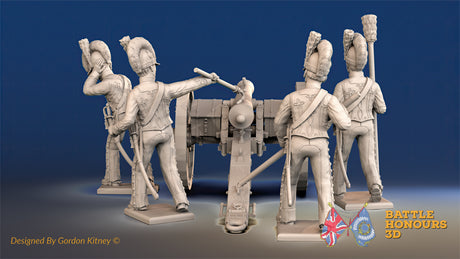 British RHA firing miniature figures rear view