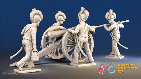 British RHA loading miniature figures rear view