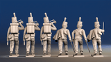 British Rifles command advancing with buglers set 2 rear view