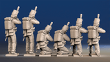 Napoleonic British Rifles firing Baker rifles rear view