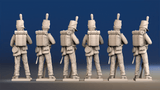 Napoleonic British Rifles loading Baker rifles rear view