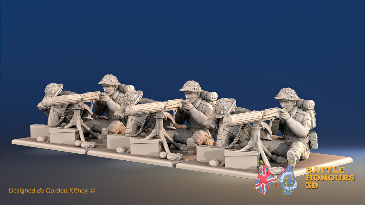 British infantry battle dress Vickers team