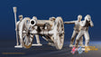 CSA artillery firing kepi miniature figures view 1