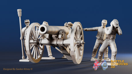 CSA artillery firing kepi miniature figures view 1