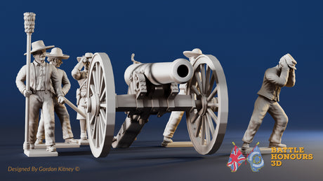 CSA artillery firing miniature figures variant 1 view 1