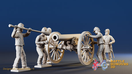 CSA artillery loading forage miniature figures
