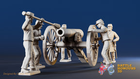 CSA artillery loading kepi miniature figures view 2