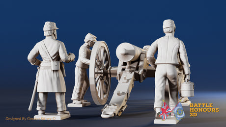 CSA artillery loading kepi miniature figures view 3