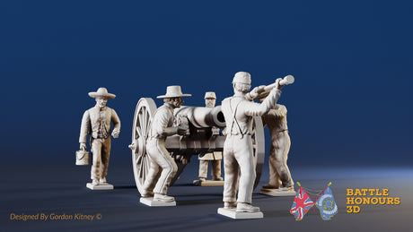 CSA artillery loading miniature figures variant 1 view 1