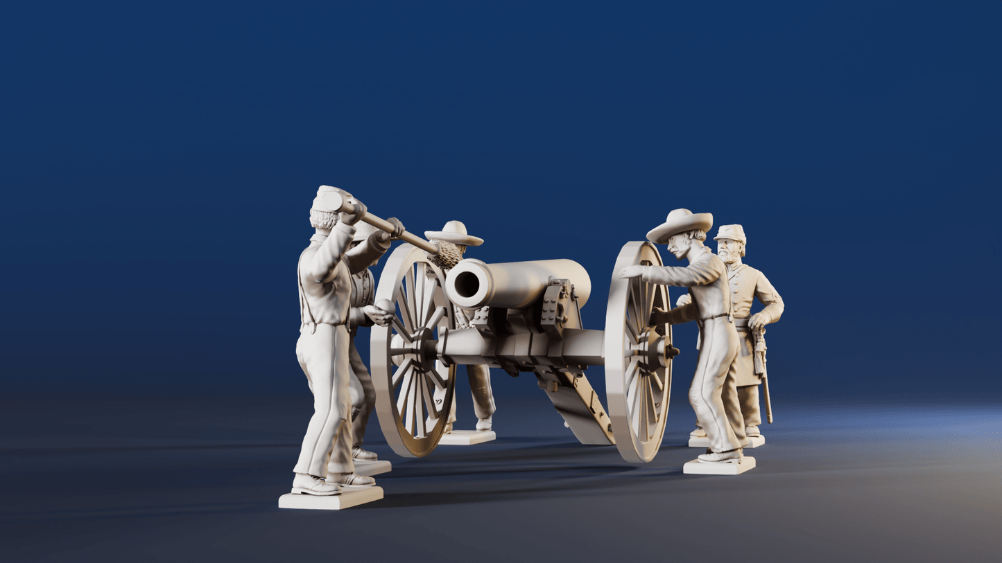 CSA artillery loading miniature figures variant 1 view 2