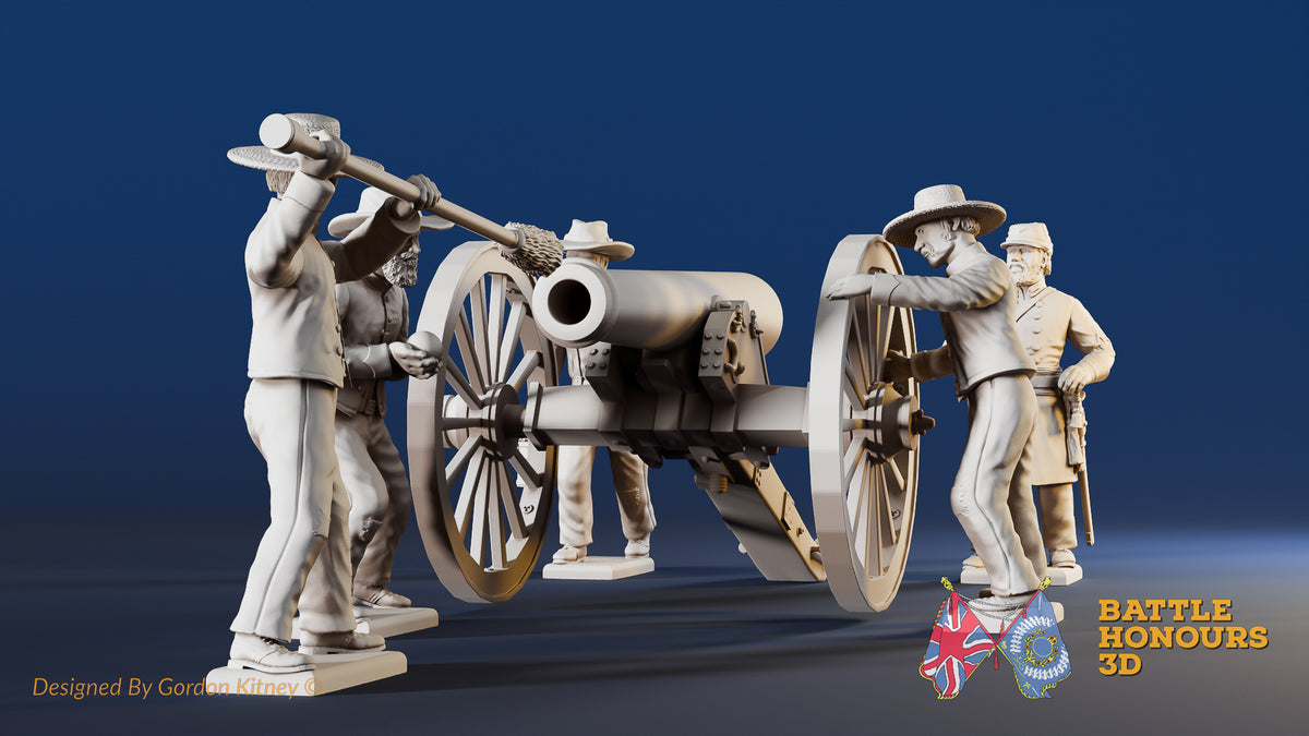 CSA artillery loading miniature figures variant 2 view 1