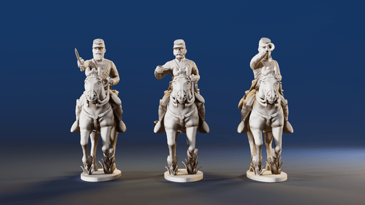 CSA cavalry galloping command forage cap rear view