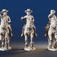 CSA cavalry galloping command miniature figures variant 1 rear view
