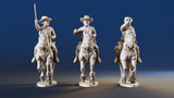 CSA cavalry galloping command miniature figures variant 1 rear view
